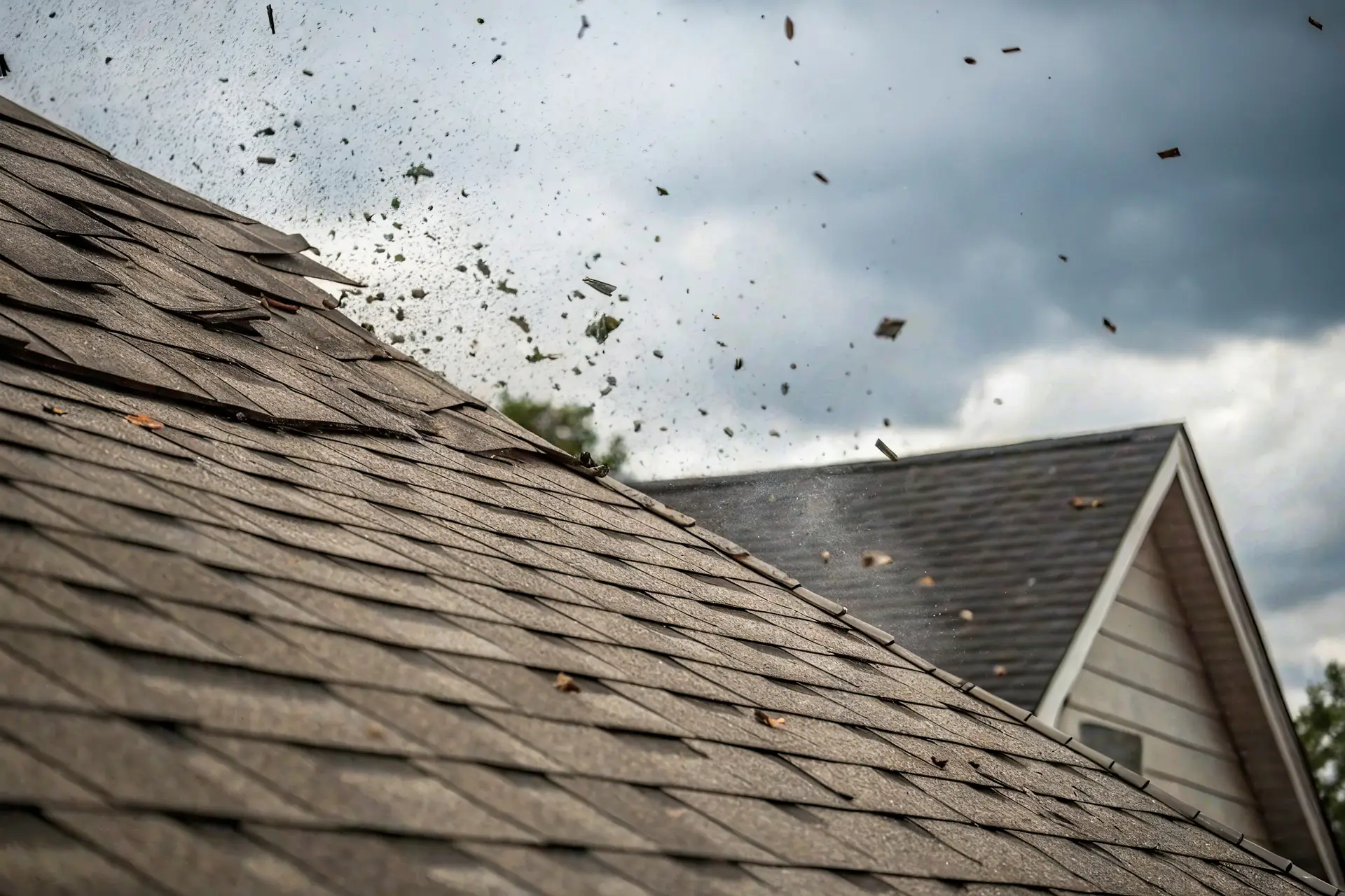 Roof Damage – Shingles Lifting in Strong Wind
