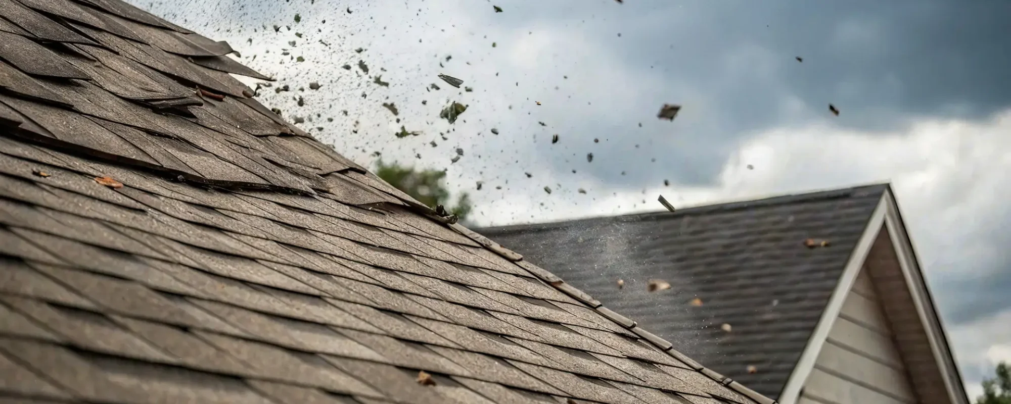 Roof Damage – Shingles Lifting in Strong Wind